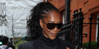 Naomi Ackie was seen wearing black Gucci GG2271S 001 shield sunglasses at the Gucci Dinner with Jannik Sinner ahead of the Wimbledon Tennis Championships 2026 in London.