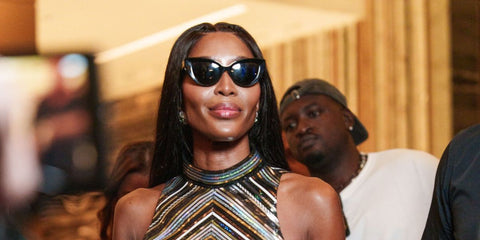 Naomi Campbell was seen wearing black Dolce&Gabbana DG4497 501/87 cat eye sunglasses in Dubai, October 2025. Shop online now on Pretavoir