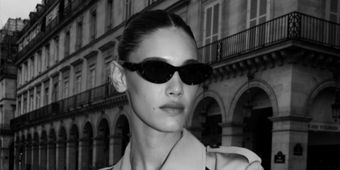 German-Brazilian model Natalie Kuckenburg was seen wearing tortoiseshell Prada PR 26ZS 14L09Z sunglasses in her Instagram post, May 2025.