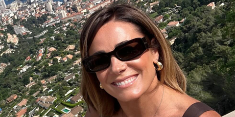 Television personality Natalie Pinkham was seen wearing black Gucci GG1426S 001 sunglasses in Monaco, shared through her Instagram post in May 2025.