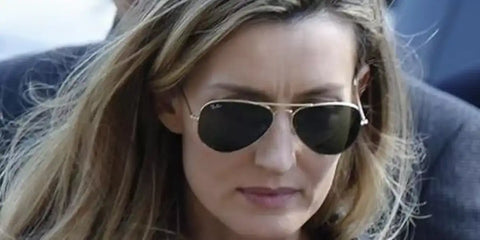 Actress Natascha McElhone was seen wearing gold Ray-Ban Aviator RB 3025 181  sunglasses in 2016 series Designated Survivor as Alex Kirkman