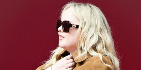 Bridgerton actress Nicola Coughlan is seen wearing tortoiseshell Gucci GG1692SA 002 square sunglasses to attend the brand's Spring/Summer 2025 fashion show in Milan