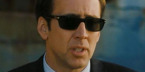 Nicolas Cage was seen wearing black Persol 2803S 95/58 sunglasses in 2005 movie "Lord Of War"