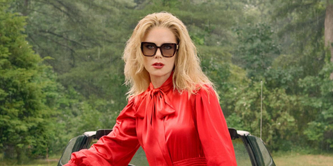 Nicole Kidman was seen wearing tortoise Dolce&Gabbana DG4438 502/13 sunglasses with brown gradient lenses in a British Vogue feature, August 2026.