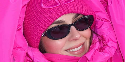 Nina Sandbech was seen wearing black Gucci GG1680S 002 sunglasses with crystal stud G details in her Instagram post