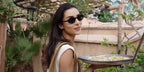 British-Moroccan model Nora Attal was seen wearing black Saint Laurent Sun SL 751 Jeanne 001 round oval sunglasses in her Instagram post