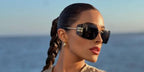 grey lens miu miu rimless runway sunglasses
