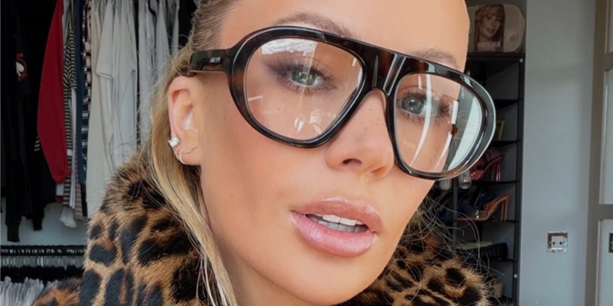 Olivia Attwood wore tortoise Prada PR C05S 20D08N optical glasses in her Instagram reel, October 2026