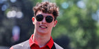 Formula racer Ollie Bearman was seen wearing black Ray-Ban RB 3647N 002/R5 round double bridge sunglasses