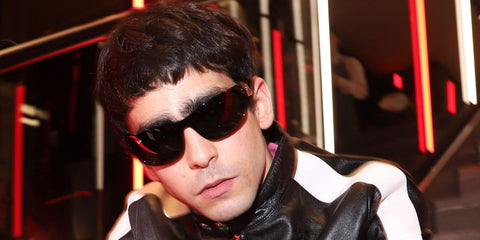 Spanish actor Omar Ayuso was seen wearing black Ray-Ban Mega Balorama RB 2289 901/31 sunglasses in a GQ Spain feature, March 2025. Shop online now on Pretavoir