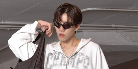 Thai actor and celebrity PP Krit was seen wearing black Balenciaga BB0352S 001 sunglasses in a Koktail Magazine feature, July 2024.