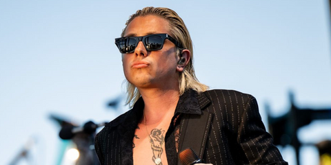 Argentine singer Paco Amoroso was seen wearing black Saint Laurent SL 719 001 sunglasses onstage at the Coachella Music Festival 2025.
