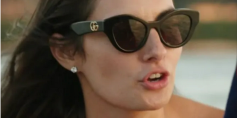 Television personality Paige DeSorbo was seen wearing black Gucci GG0957S 002 sunglasses on "Summer House" season 8, episode 12. Shop online now on Pretavoir