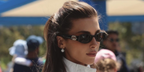 Influencer Paige Lorenze Paul was seen wearing black Gucci GG1660S 001 sunglasses at the Australian Open 2026.