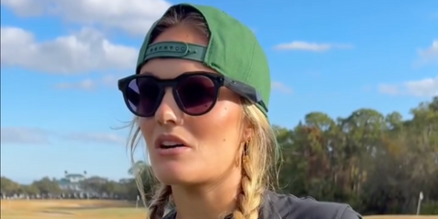 Golfer and internet personality Paris Hilinski was seen wearing Oakley Meta Hstn OW8002 02 Transitions Smart Glasses in her Instagram reel, March 2026.