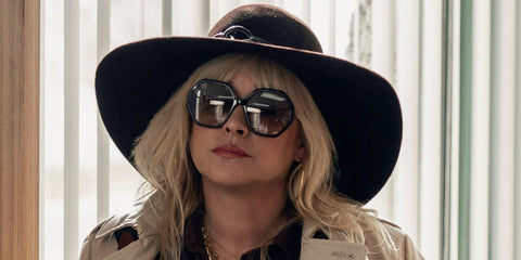 Patricia Arquette was seen wearing black Chloe Esther CH0008S 004 sunglasses in 2023 series High Desert