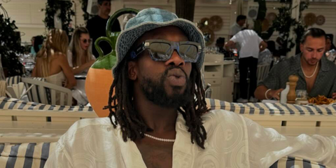 Basketball player Patrick Beverley was seen wearing black and blue Versace 4464 5458/87 sunglasses. Shop online now on Pretavoir