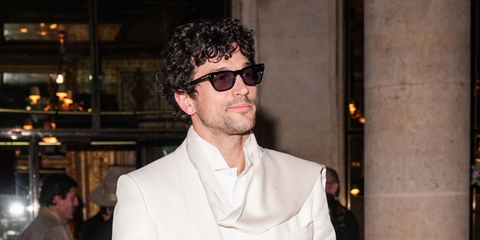 Actor Paul Anthony Kelly was seen wearing black Tom Ford Penn-02 TF1362 01A sunglasses with grey lenses at the Tom Ford Fall/Winter 2026 fashion show during Paris Fashion Week.