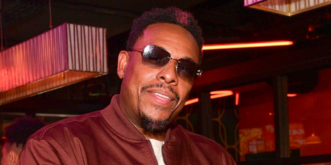 Basketball player Paul Pierce was seen wearing gold Cartier C Decor CT0330S 007 / 008 sunglasses with monogram grey lenses at R&Bowling Event in Los Angeles, June 2025. Shop online now on Pretavoir