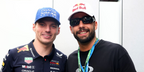 Brazilian surfer and television personality Pedro Scooby, pictured with Max Verstappen, was seen wearing black Oakley Permian OO9520 01 Prizm sunglasses at the F1 Grand Prix of Brazil 2025. Shop online now on Pretavoir