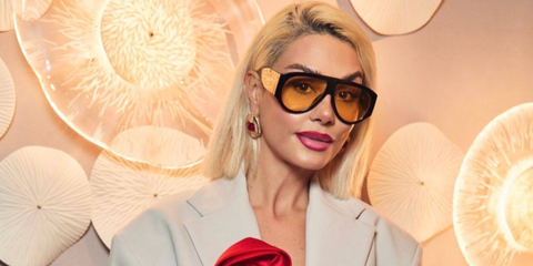 Actress and fashion designer Pegah Pourmand was seen wearing black Tom Ford Bronson TF1044 01E sunglasses at the King’s trust Gala Eve, October 2025