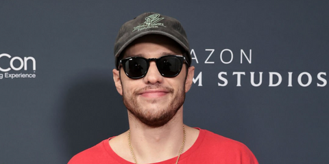 Pete Davidson was seen wearing black Saint Laurent Sun SL 28 002 sunglasses at the CinemaCon 2026 in Las Vegas.