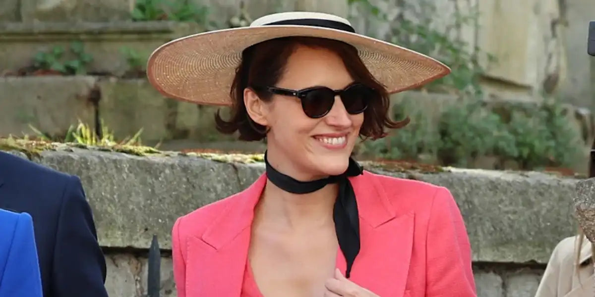 Phoebe Waller-Bridge was seen wearing black Oliver Peoples Cary Grant Sun OV5413SU 1492/3R Polarised sunglasses to attend her brother Jasper Waller-Bridge wedding to Michelle Dockery