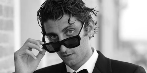 Italian actor Pietro Castellitto was seen wearing black Gucci GG1668S 001 sunglasses at the Venice Film Festival 2024.