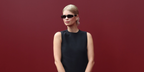 Pixie Geldof was seen wearing black Gucci GG1661S 001 rectangular sunglasses to attend the Gucci Spring/Summer 2025 fashion show during Milan Fashion Week