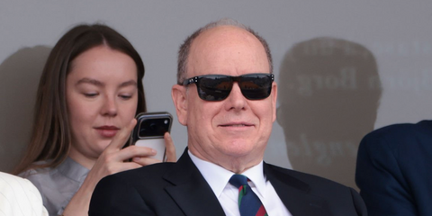 Prince Albert II of Monaco was seen wearing black Oakley Holbrook OO9102 E8 sunglasses with grey lenses at the men's final of the Rolex Monte-Carlo Masters 2026.