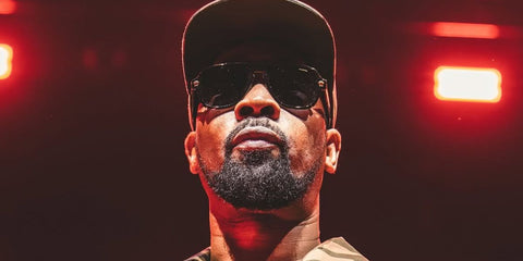Celebrity rapper RZA was seen wearing black Versace Medusa Charm 2199 1002/81 Polarised sunglasses at the Wu-Tang Clan performance in Sydney, March 2026.