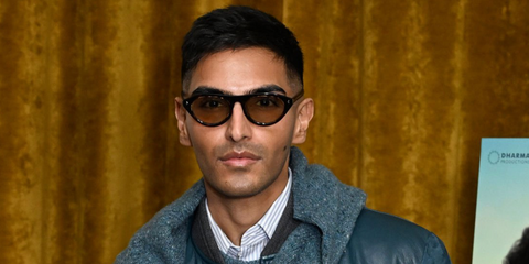 Rahi Chadda was seen wearing tortoiseshell Prada PR B15S 17N70R sunglasses with light brown lenses at the "Homebound" Awards Q&A Screening in London, November 2025.
