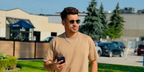 Afghan cricketer Rahmanullah Gurbaz was seen wearing gold Ray-Ban Hexagonal RB 3548N 9123/3M sunglasses with blue gradient lenses in his Instagram post, July 2024.