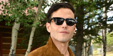Rami Malek was seen wearing black Saint Laurent Sun SL 462 Sulpice 001 sunglasses at the Telluride Film Festival, September 2026.