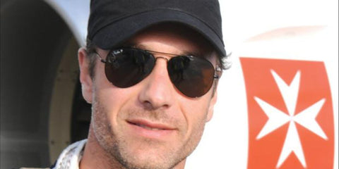 Italian actor Raoul Bova was seen wearing black Ray-Ban Aviator 3025 002/58 Polarised sunglasses in Malta.