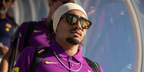 Brazilian footballer Raphinha was seen wearing black Prada PR B12S 16K60F sunglasses with yellow lenses in his Instagram post, July 2025. Shop online now on Pretavoir