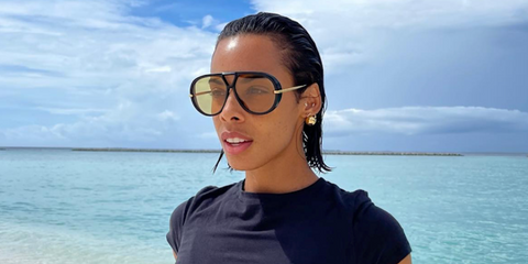 Bottega Veneta BV1273S 003 Drop Aviator - As Seen On Kendall Jenner & Bad Bunny