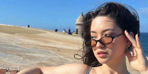 Actress Reina Hardesty was seen wearing DMY Studios Bibi DMYSun12SB Black sunglasses in February 2025. Shop online now on Pretavoir