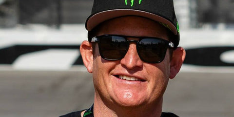 Motorcross racer Ricky Carmichael was seen wearing black Oakley Latch Beta OO9436 01 Prizm sunglasses