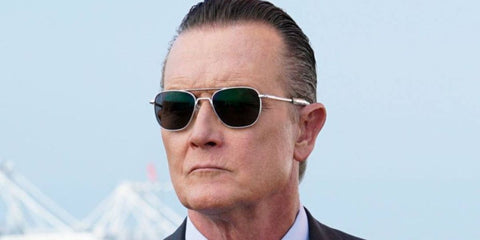 Actor Robert Patrick was seen wearing American Optical Original Pilot C4 BT SM GNG-P Matte Silver Polarised sunglasses.