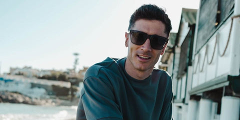 Robert Lewandowski wears Saint Laurent Sun SL 469 001 sunglasses in his Instagram post