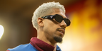 Uruguayan footballer Ronald Araujo of Barcelona FC was seen wearing black Prada PR 17WS 1AB5S0 Symbole Sunglasses at the UEFA Champions League 2023/24