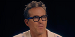 Ryan Reynolds wears Tom Ford square blue control optical glasses in 'It Ends with Us' movie interview.