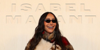 Brazilian television presenter Sabrina Sato wore black Isabel Marant IM 0275/S 807/90 sunglasses at the Isabel Marant Spring Summer 2027 show during Paris Fashion Week.
