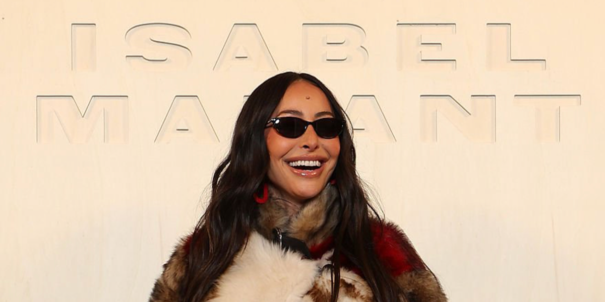 Brazilian television presenter Sabrina Sato wore black Isabel Marant IM 0275/S 807/90 sunglasses at the Isabel Marant Spring Summer 2027 show during Paris Fashion Week.