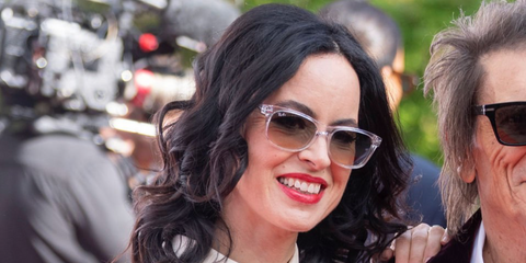 FIlm producer Sally Wood was seen wearing transparent Ray-Ban New Wayfarer RB 2132 6774/32 sunglasses with grey gradient lenses at A King's Trust 50th Anniversary Celebration in London, May 2026.