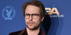 Sam Rockwell was seen wearing brown tortoiseshell Oliver Peoples Fairmont OV5219 1310 Amaretto Tortoise / Striped Honey optical glasses to attend the 2020 Directors Guild of America Awards