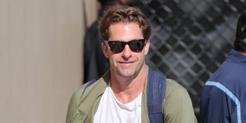 Actor Scott Speedman was seen wearing ASAP Rocky Blacked Out Collection Ray-Ban Mega Wayfarer RB 0840S 6826/J5 sunglasses in Los Angeles, April 2026.