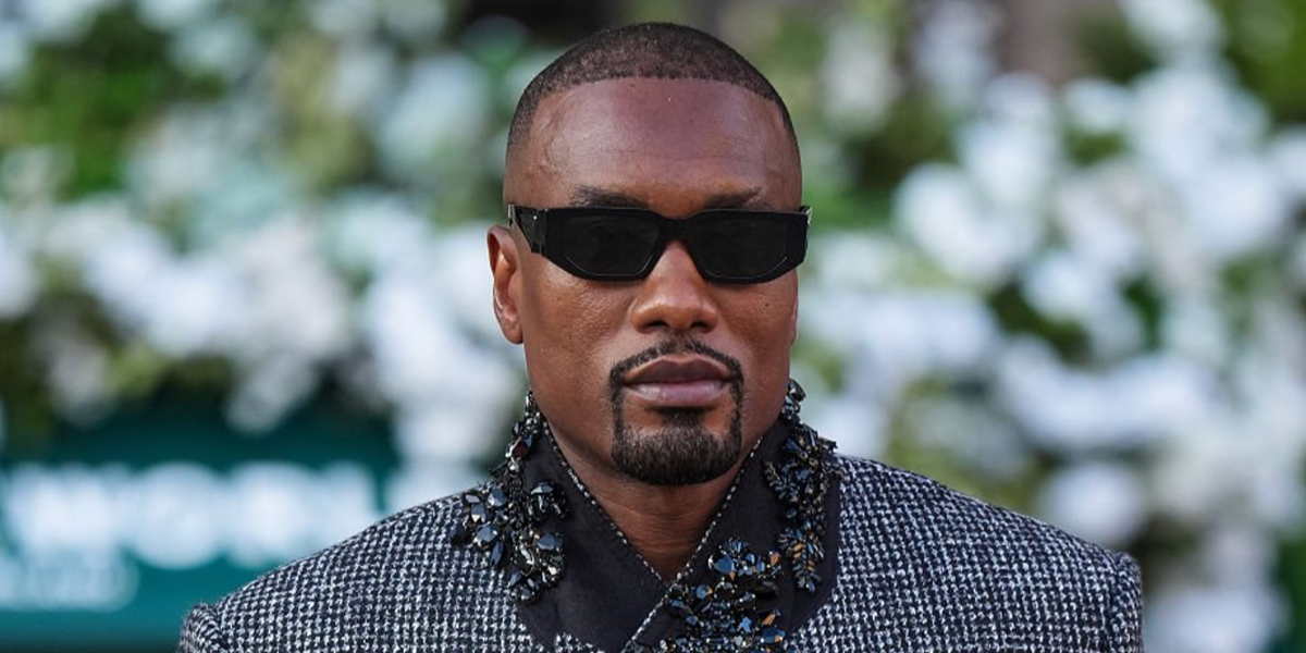 Basketball player Serge Ibaka wore black Prada PR 09ZS 1AB5S0 sunglasses at the Vogue World Milano, September 2026.