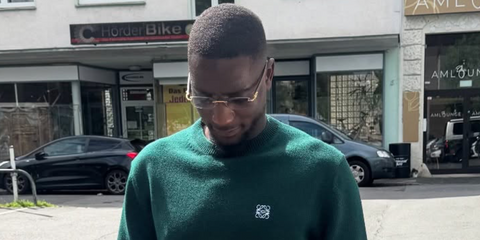 Guinean footballer Serhou Guirassy was seen wearing gold Cartier Buffalo Horn CT0049O 001 9B1 optical glasses in his Instagram post, May 2025. Shop online now on Pretavoir